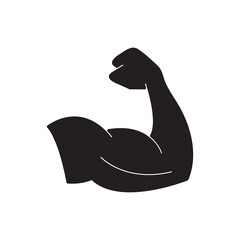 Arm vector icon, vector flat black simple trendy style illustration for web and app..eps