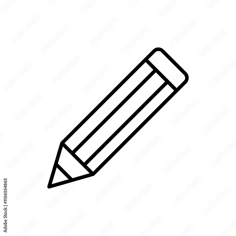 Aufkleber pencil flat icon. thin line signs for web and app linear illustration for web and app..eps
