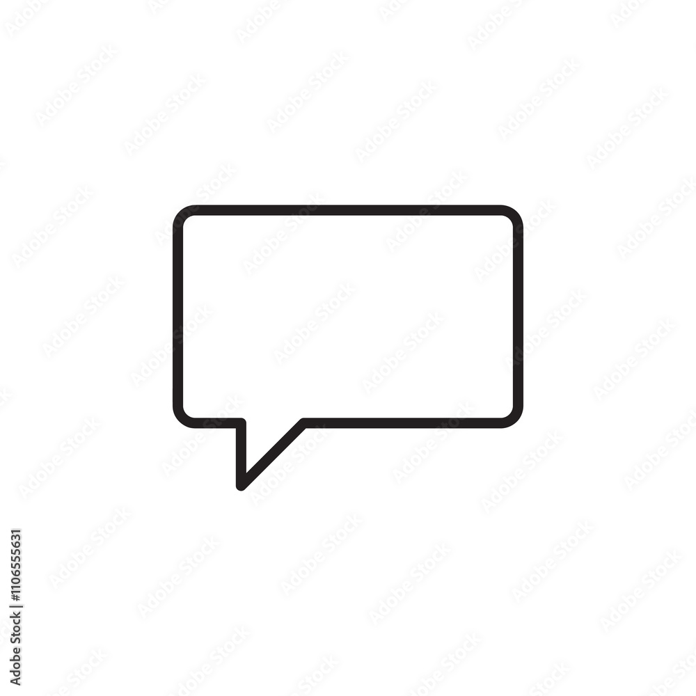 Poster speech bubbles icon flat icon. thin line signs of chat for web and app..eps