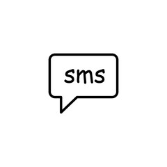 SMS message vector icon. vector Messaging service chat linear illustration for web and app..eps