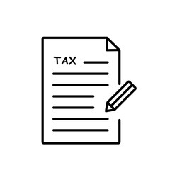 Tax payment vector icon. simple flat black trendy style illustration for web and app..eps