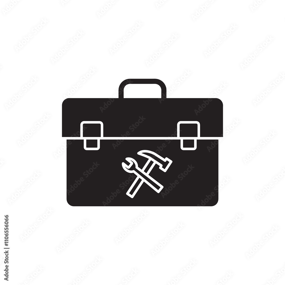 Poster tool box vector simple trendy style illustration for web and app..eps