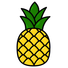 Obraz premium pineapple fruit illustration