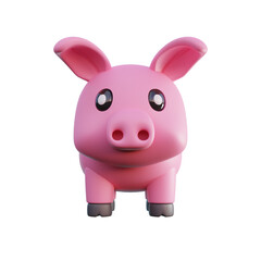 pink piggy illustration