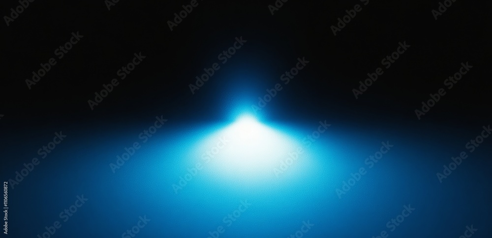 Poster glowing blue gradient background grainy texture dark contrast abstract design