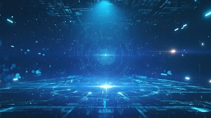 Obraz premium Abstract Digital Network Data Visualization Design