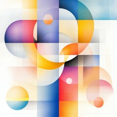 Obraz premium Colorful Abstract Geometric Pattern with Circles