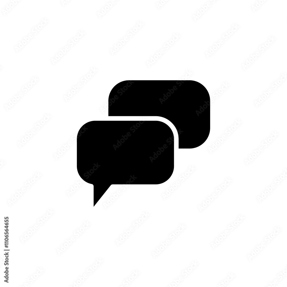 Poster speech bubbles vector icon. vector chat bubble simple solid trendy style illustration for web and ap