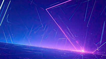 Fototapeta premium Abstract Neon Lines Illuminating Futuristic Landscape
