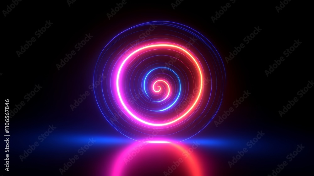 Aufkleber futuristic neon light pattern abstract background in vibrant colors