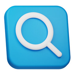 search 3d icon isolated on the white background