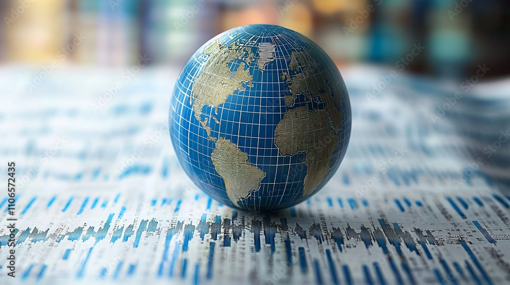 Aufkleber ai generated globe representation global data visualization digital art abstract environment close-u