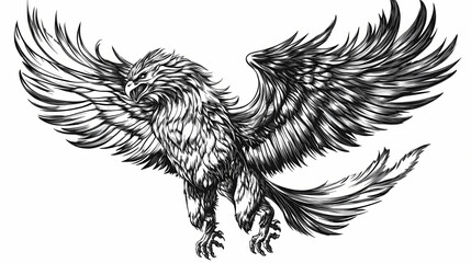 Png majestic mythical griffin illustration. Mythic. Illustration