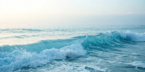 Soft blue gradient background with a subtle wave pattern, blue gradient background, earthy, serene, atmospheric, texture