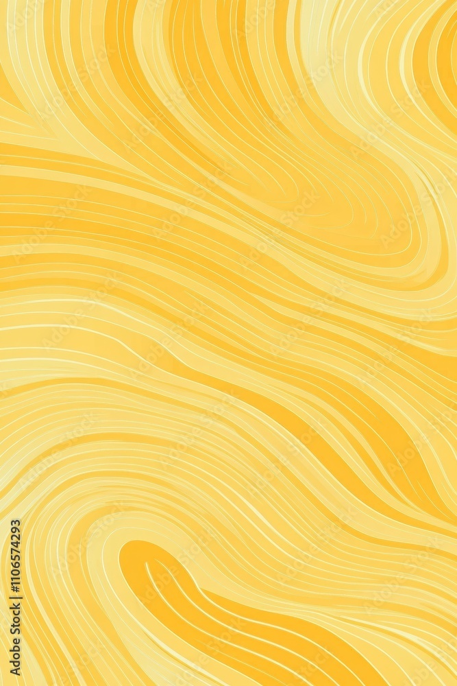 Poster Abstract Wavy Lines Background with Yellow and Light Yellow Colorful Patterns