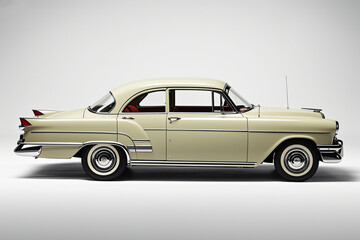Fototapeta premium Retro car on a white background
