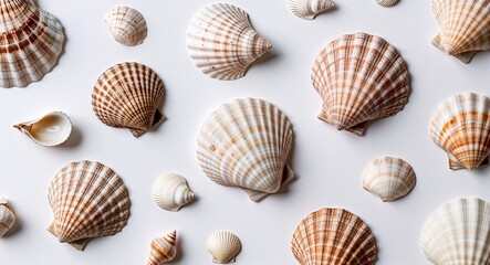 Seashell on White background design