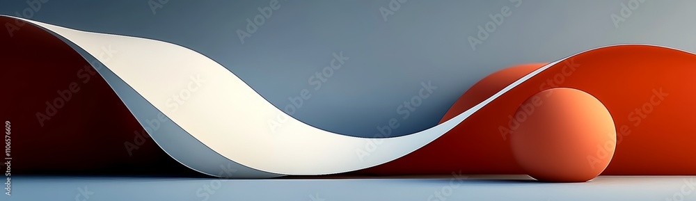 Poster Minimalist Abstract Digital Artwork with Gradient Colors and Shapes for Business Background