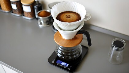 Artful coffee brewing process from grinding to extraction showcases unique flavors.