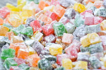 Turkish delight for sale in a bazaar