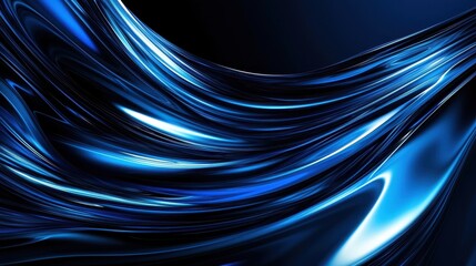 Abstract Blue Swirling Liquid Dynamic Design