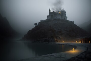 Painted - Foggy Environment Landscape - Nature