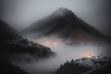 Painted - Foggy Environment Landscape - Nature