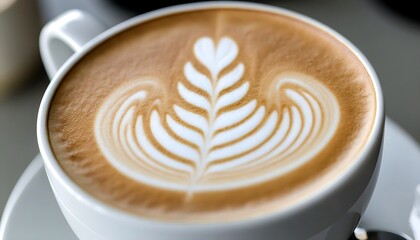 Exquisite coffee art, alluring milk foam design