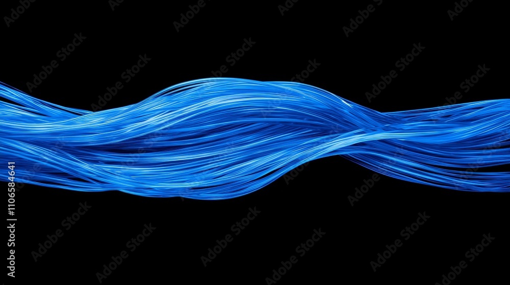 Poster high-speed internet connection visualization with colorful fiber optics digital art studio environme