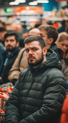 Obraz premium Man in a Crowd
