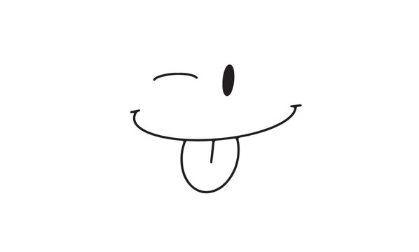 Happy smile face icon sign funny enjoy emotion feeling vector illustration cartoon character mood character smiley sadness doodle positive art humor social media laughing rating avartar emoji  anger