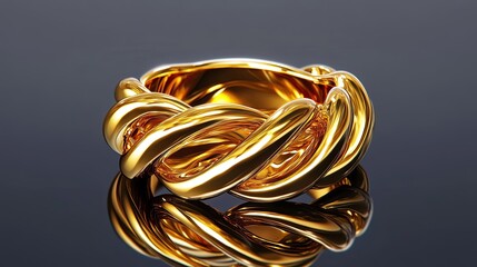 Gold Twisted Ring Elegant Jewelry Design