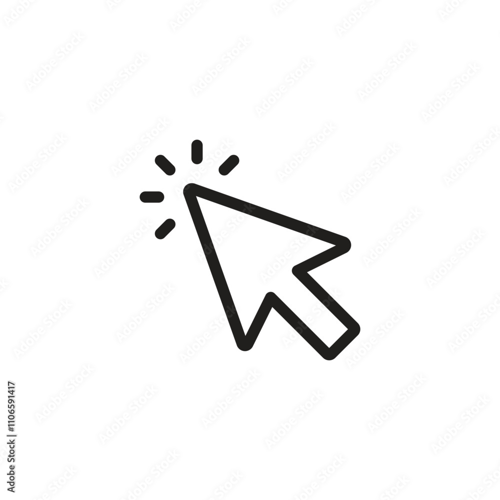 Poster cursor icon vector. cursor arrow click icon set