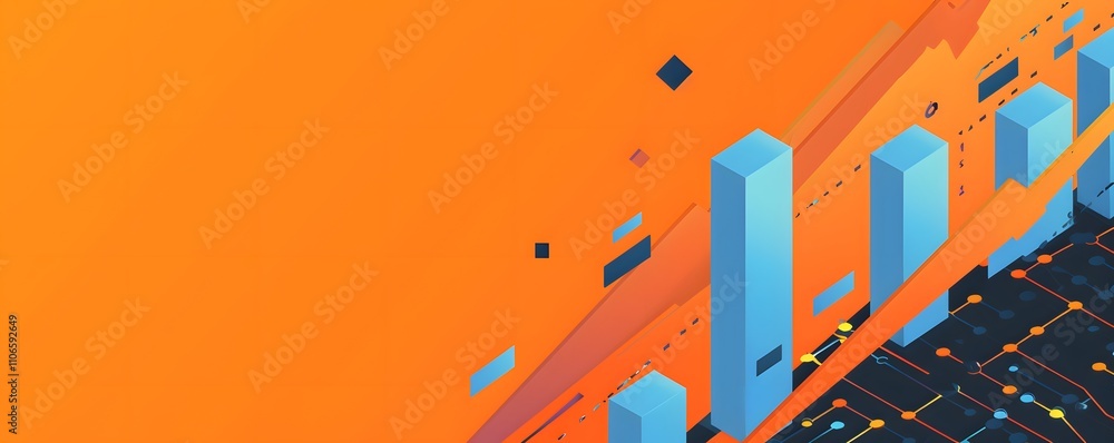 Aufkleber abstract data visualization showing growth and connectivity