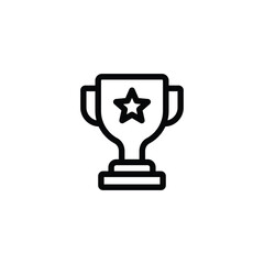 Trophy icon. Trophy cup symbol vector.