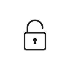 unlock padlock icon vector	