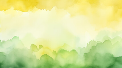 Fototapeta premium abstract watercolor background with shades of green and yellow, artistic and decorative design for creative use
