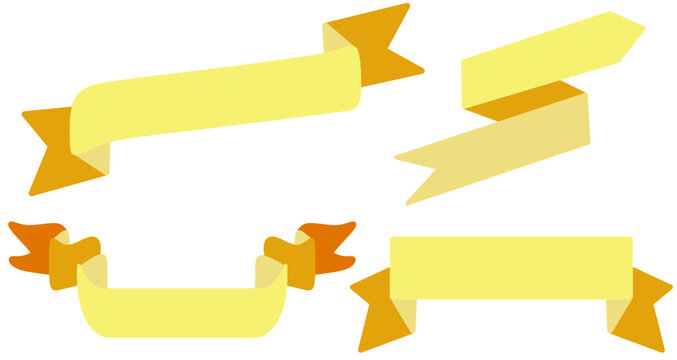 yellow banner, set of yellow text boxes.