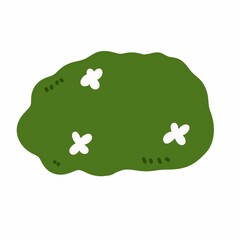 Grass leaves cartoon on white background