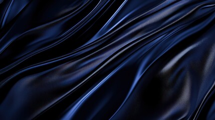 Obraz premium Deep Blue Silk Draped in Elegant Waves