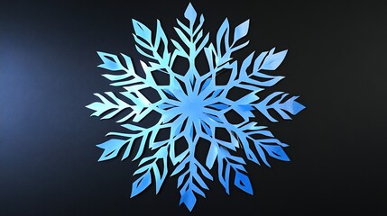 Intricate snowflake design isolated on a white background, showcasing delicate patterns and symmetry that highlight the beauty of winter and nature&rsquo;s artistry.