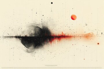 Abstract Cosmic Design with Vibrant Colors and Patterns