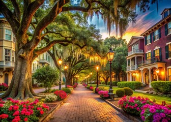 Breathtaking Portrait Photography in the Historic District of Savannah, Georgia Showcasing Iconic Architecture, Lush Greenery, and Charming Southern Vibes for Timeless Elegance