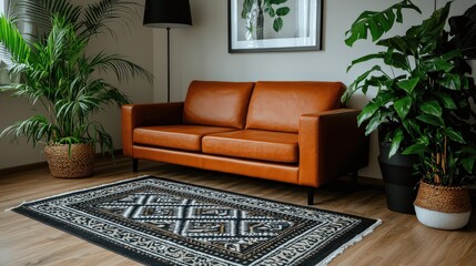 Vibrant eclectic living room design modern home interior decor cozy environment stylish viewpoint creative concept