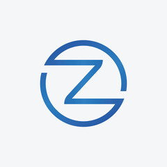 Minimalist Modern Letter Z in Circle Logo Design