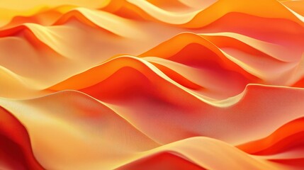 Abstract Orange Waves Flowing Design
