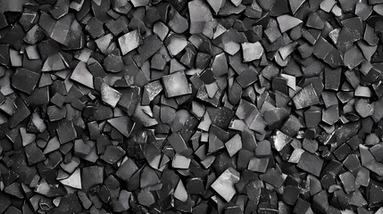 Tileable low poly twinkling geometric polygon background texture in dark charcoal grey with copy space. desktop wallpaper 3d rendering. Opulent. Illustration