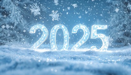 shining 2025 in a snowy wonderland of light snowflakes