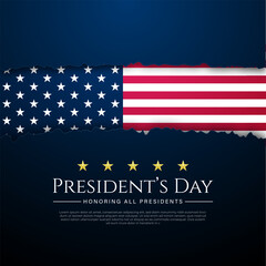 Happy Presidents Day United States Of America Background Vector Illustration
