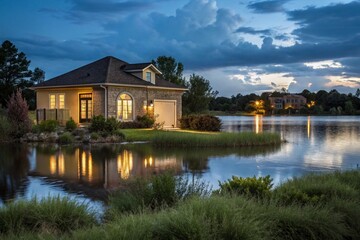 Obraz premium reflection of the house in the water